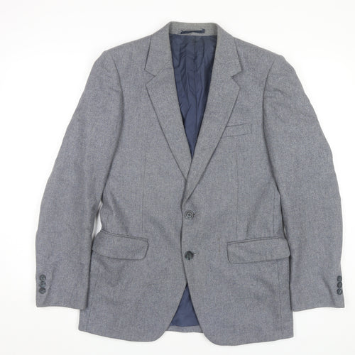 Philip Daniel Mens Grey Wool Blend Blazer Jacket 38in Chest