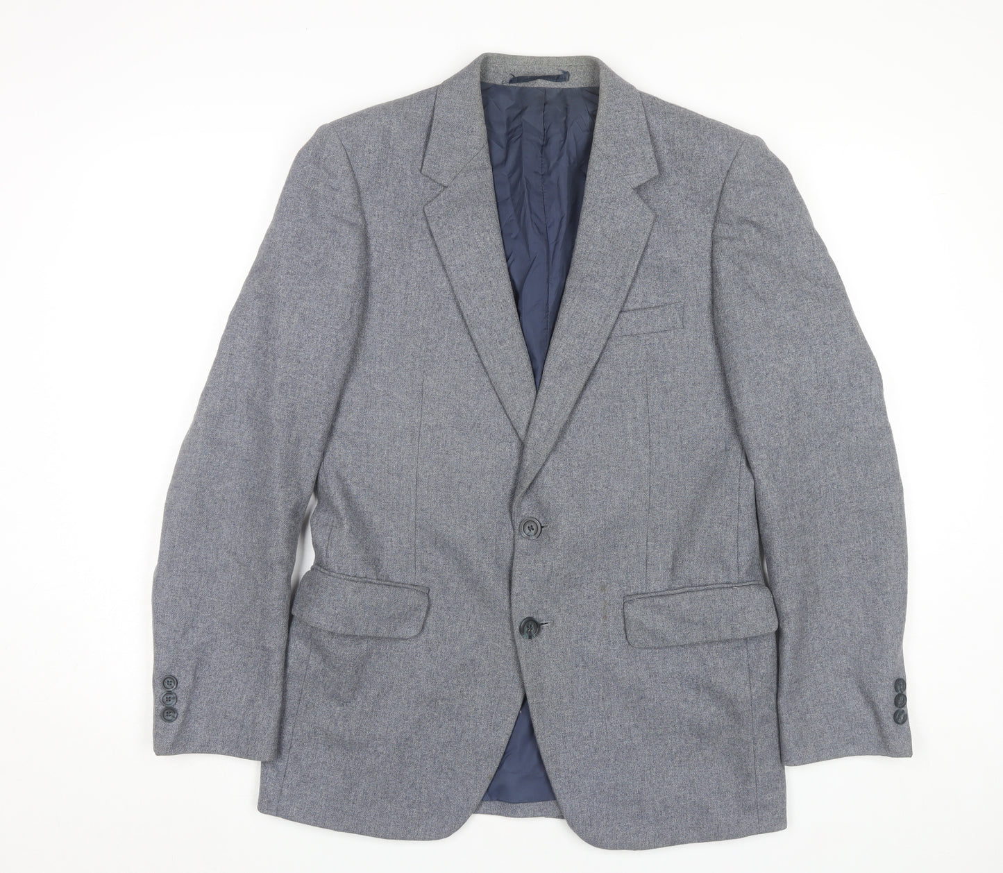 Philip Daniel Mens Grey Wool Blend Blazer Jacket 38in Chest