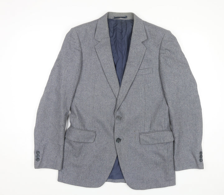 Philip Daniel Mens Grey Wool Blend Blazer Jacket 38in Chest
