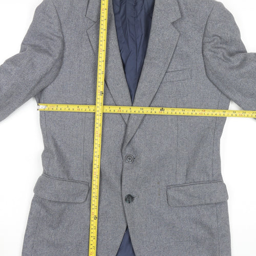 Philip Daniel Mens Grey Wool Blend Blazer Jacket 38in Chest