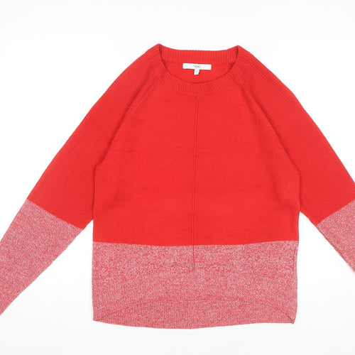 Next Womens Red XS Crew Neck Pullover Jumper Acrylic Knit