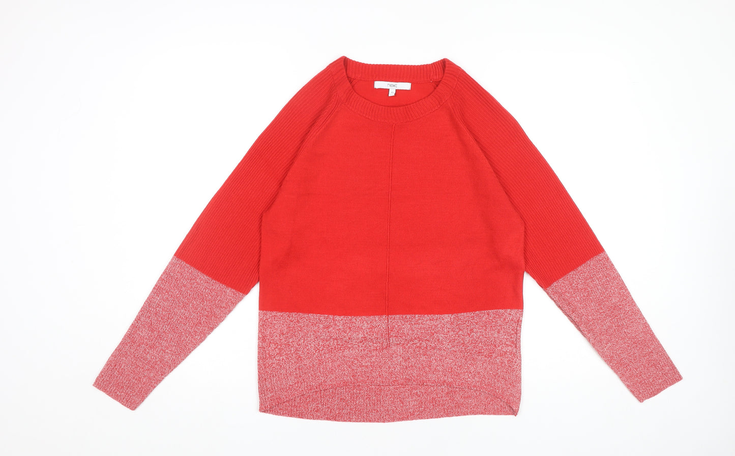 Next Womens Red XS Crew Neck Pullover Jumper Acrylic Knit