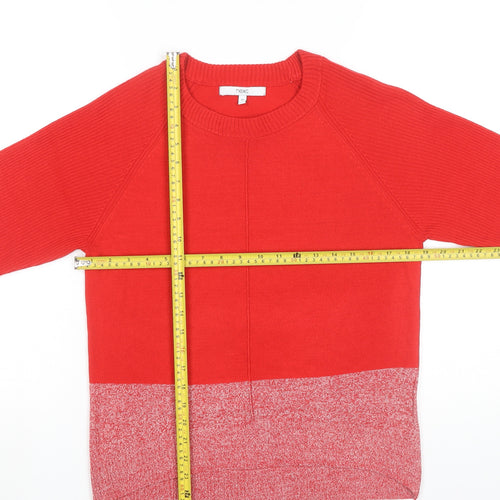 Next Womens Red XS Crew Neck Pullover Jumper Acrylic Knit