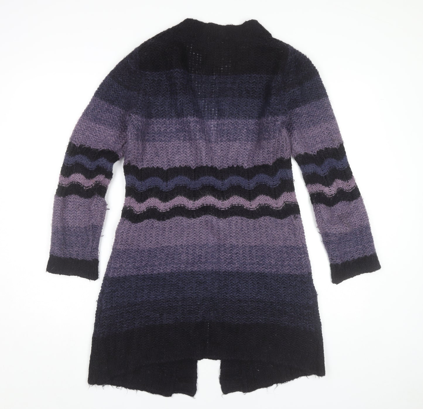 Marks and Spencer Women’s Purple Black Striped Cardigan Small