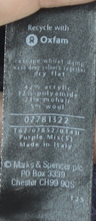 Marks and Spencer Women’s Purple Black Striped Cardigan Small