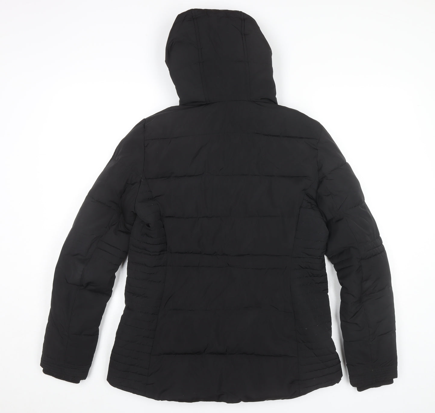 Wallis Womens Black Hooded Puffer Jacket Size S Winter Coat