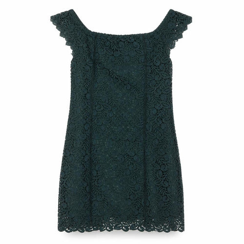 Mango Women’s Green Lace Off Shoulder Sheath Dress Size 8