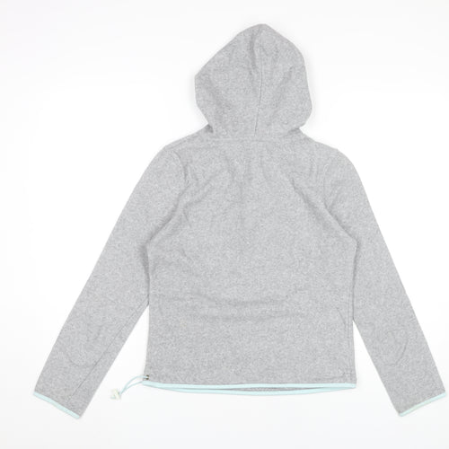 Active Women’s Grey Hoodie Sweatshirt Size 8-10 UK 1/4 Zip
