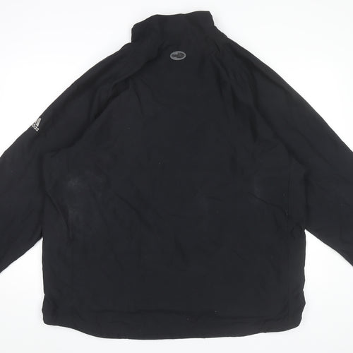 Adidas Men’s Black L Polyester 1/4 Zip Windbreaker Jacket