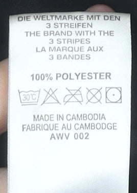 Adidas Men’s Black L Polyester 1/4 Zip Windbreaker Jacket