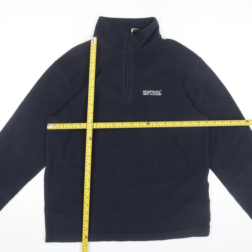 Regatta Mens Blue Fleece Sweatshirt L 1/2 Zip Pullover Outdoor