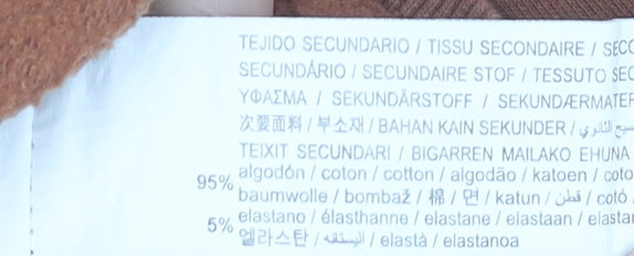 Pull&Bear Men’s Brown Graphic Sweatshirt S Regular Fit Crew Neck