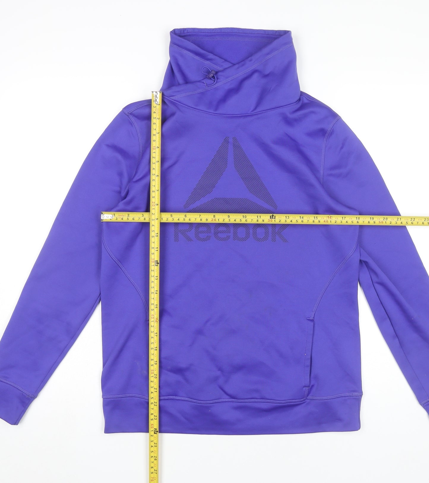 Reebok Women’s Purple Polyester Pullover Sweatshirt M Logo Sportswear