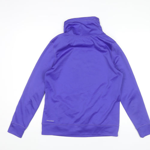 Reebok Women’s Purple Polyester Pullover Sweatshirt M Logo Sportswear