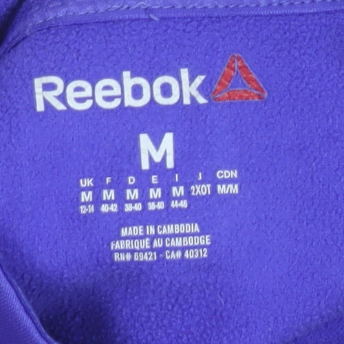Reebok Women’s Purple Polyester Pullover Sweatshirt M Logo Sportswear