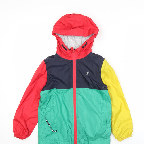 Joules Boys Multicoloured 7 Years Rain Coat Waterproof Hooded Jacket