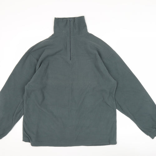 West Storm Men's Green M Fleece Pullover Sweatshirt 1/2 Zip Outdoor