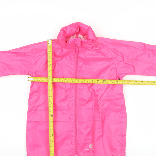 Dry Kids Girls Pink 3-4 Years Waterproof Lightweight Rain Coat Jacket