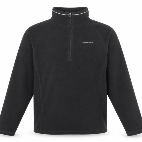 Craghoppers Mens Black Fleece Sweatshirt Size S 1/4 Zip Pullover Outdoor