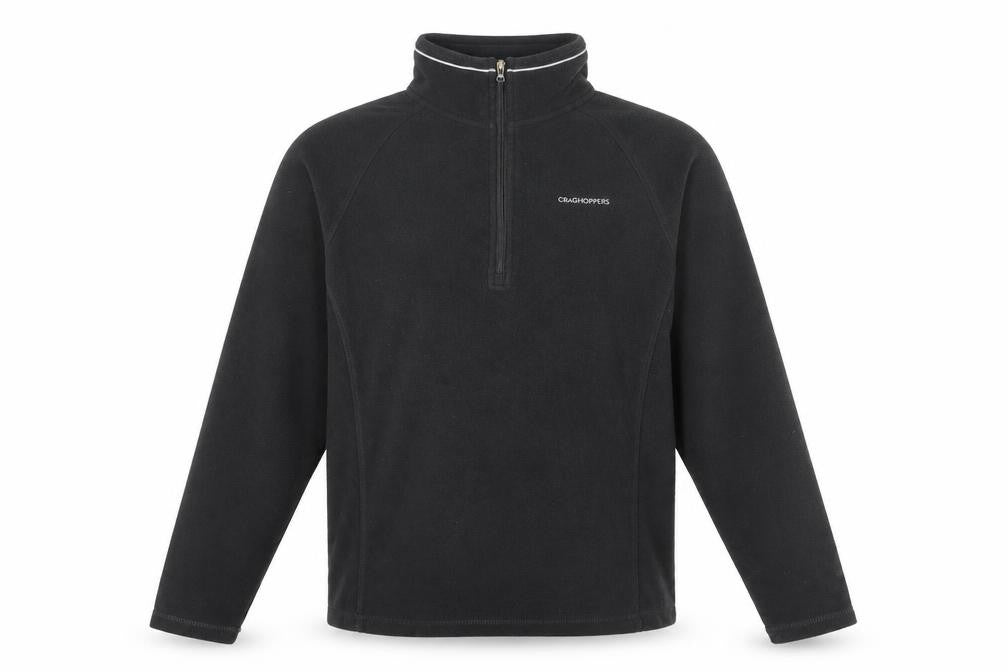 Craghoppers Mens Black Fleece Sweatshirt Size S 1/4 Zip Pullover Outdoor
