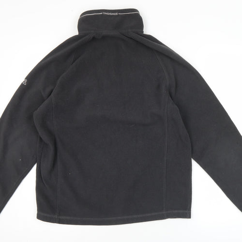 Craghoppers Mens Black Fleece Sweatshirt Size S 1/4 Zip Pullover Outdoor