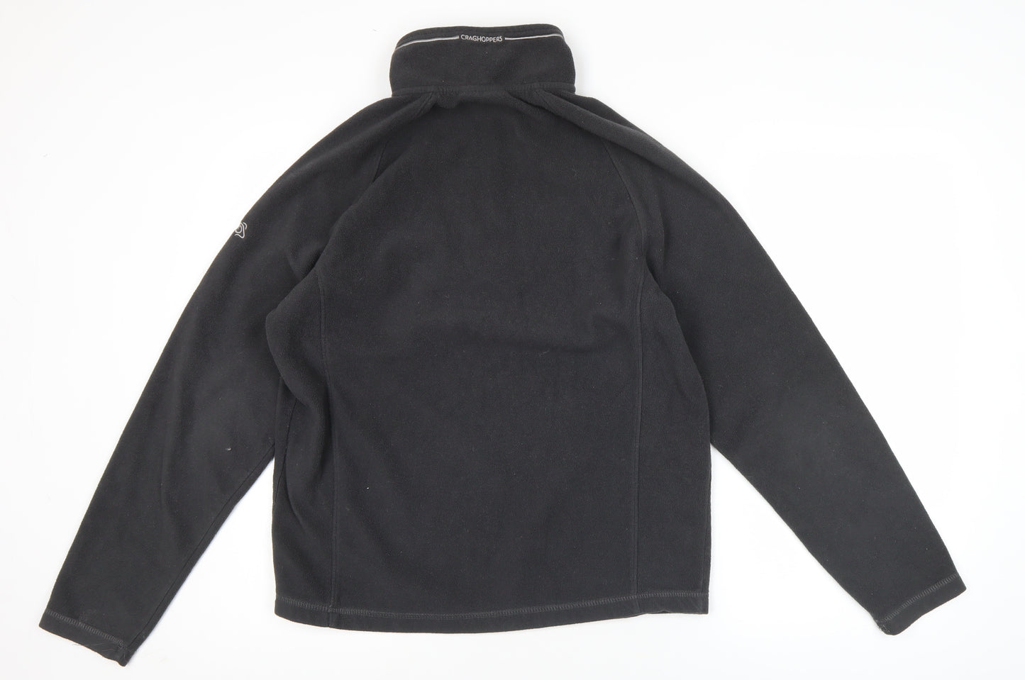 Craghoppers Mens Black Fleece Sweatshirt Size S 1/4 Zip Pullover Outdoor