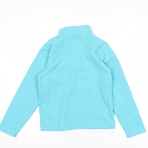 Peter Storm Girls Blue Fleece Sweatshirt 9-10 Years 1/4 Zip Pullover