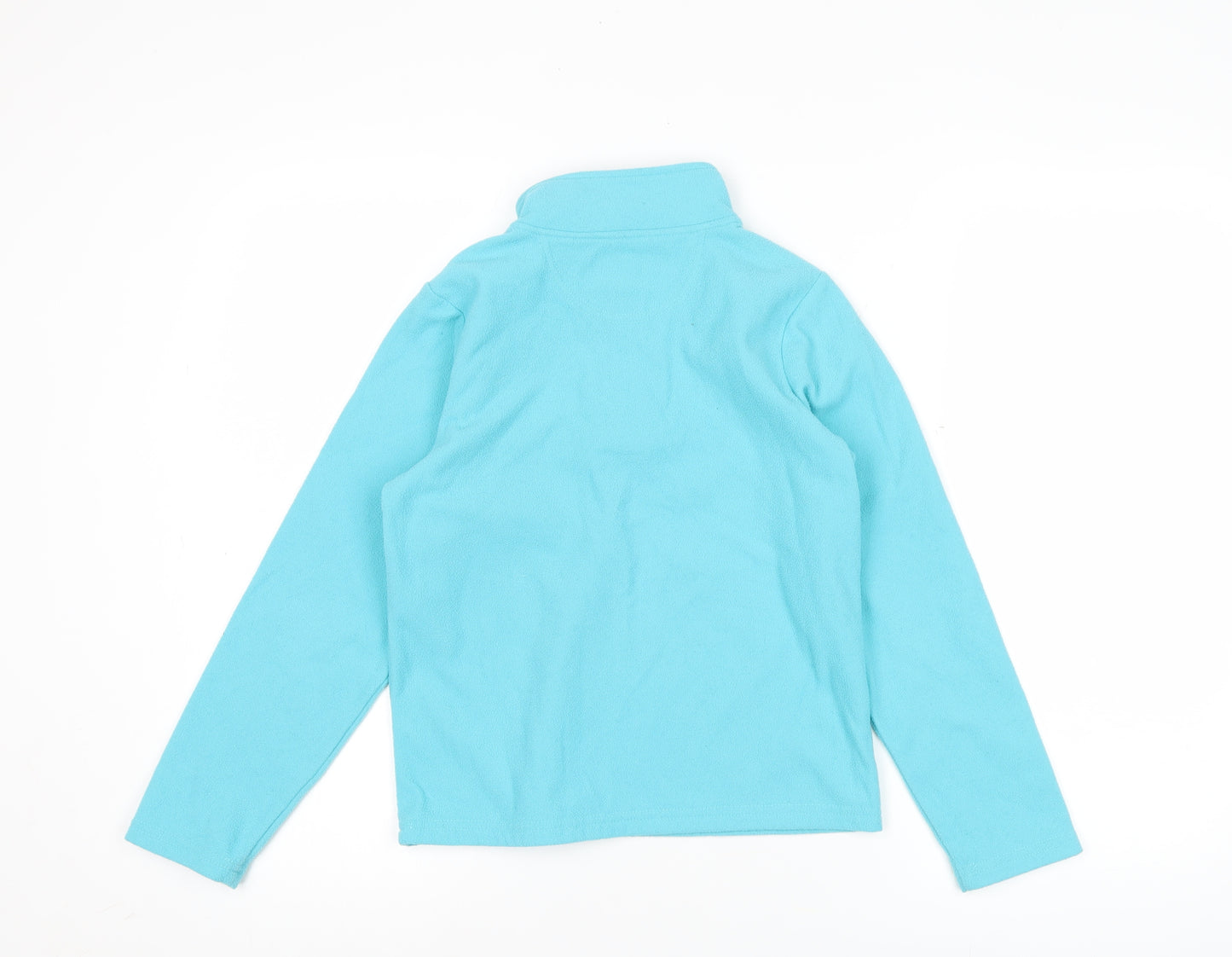 Peter Storm Girls Blue Fleece Sweatshirt 9-10 Years 1/4 Zip Pullover