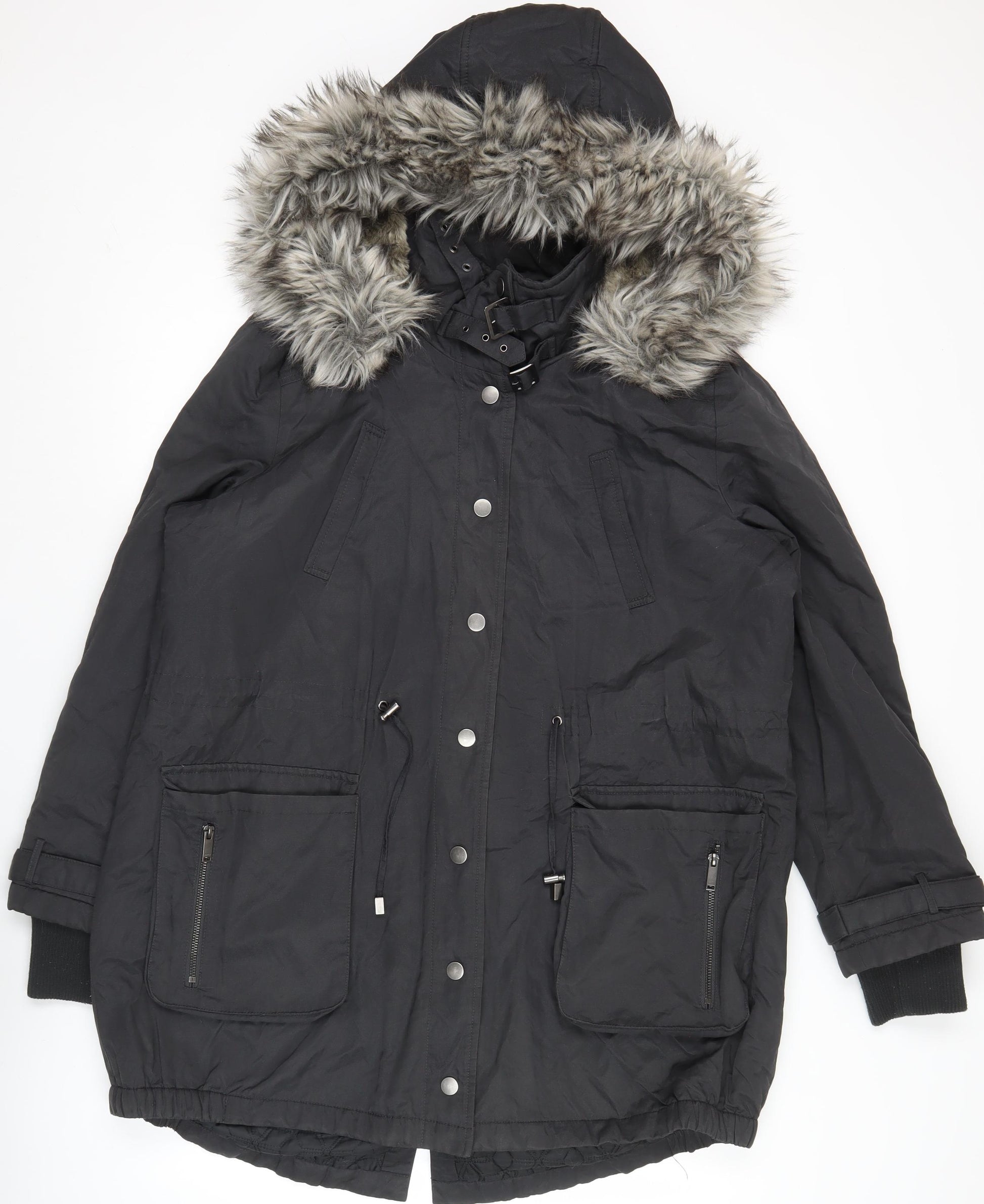 Puffer Jacket Mint Velvet Black Parka Mint Velvet Women Black 2XL