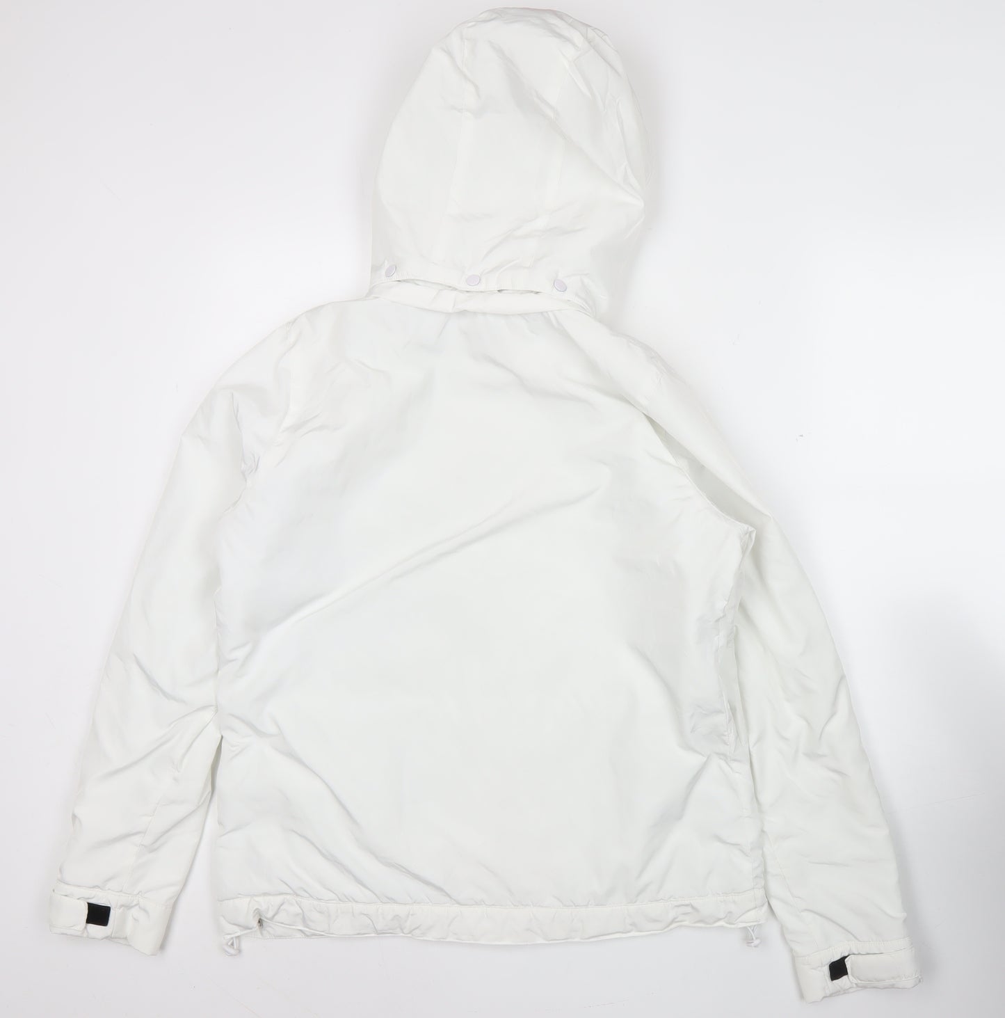 Reebok Women’s White Puffer Jacket Size M Hooded Winter Coat
