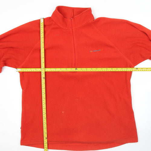 Mountain Life Mens Red Fleece Pullover Sweatshirt Size L Hiking