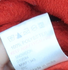 Mountain Life Mens Red Fleece Pullover Sweatshirt Size L Hiking