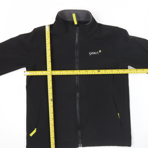Gelert Boys Black Softshell Jacket Size 9-10 Years Full Zip Outdoor Coat