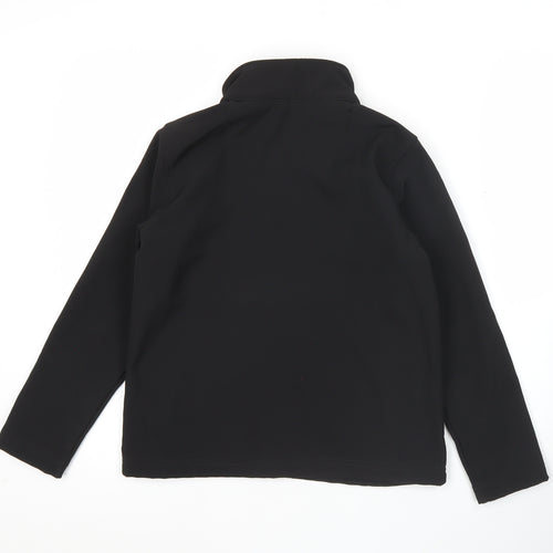 Gelert Boys Black Softshell Jacket Size 9-10 Years Full Zip Outdoor Coat
