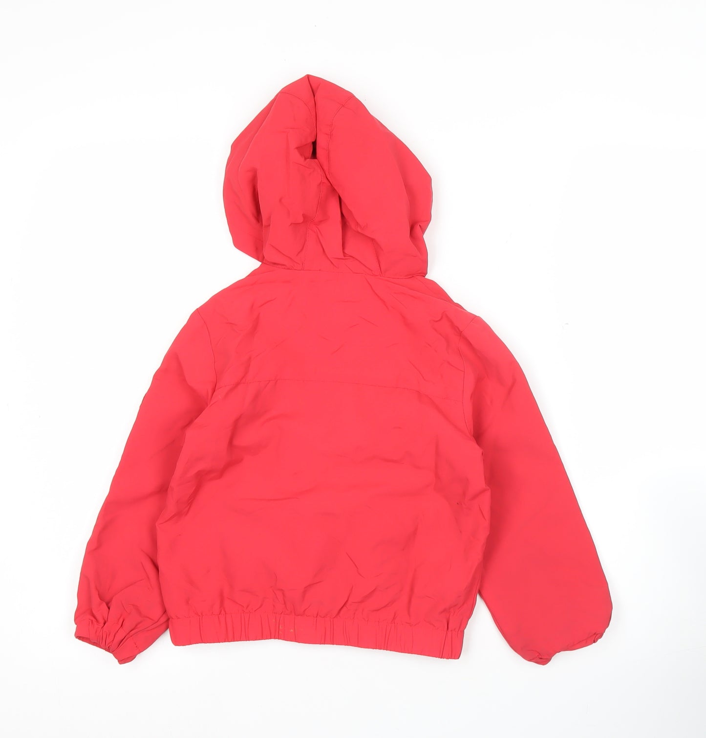 La Redoute Boys Red Hooded Windbreaker Jacket 5 Years Full Zip