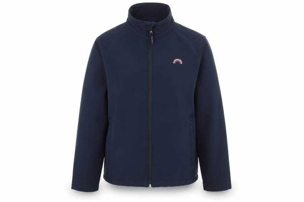Front view of Prounook Women’s Blue Softshell Jacket L Long Sleeve Zip Casual