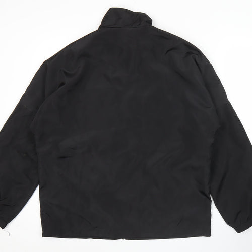 D.X Women’s Black Polyester Bomber Jacket Size M Full Zip Casual