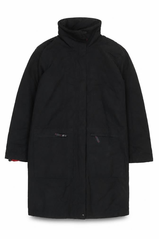 Marks and Spencer Women’s Black Cotton Blend Long Overcoat Size 12