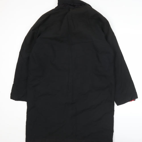 Marks and Spencer Women’s Black Cotton Blend Long Overcoat Size 12