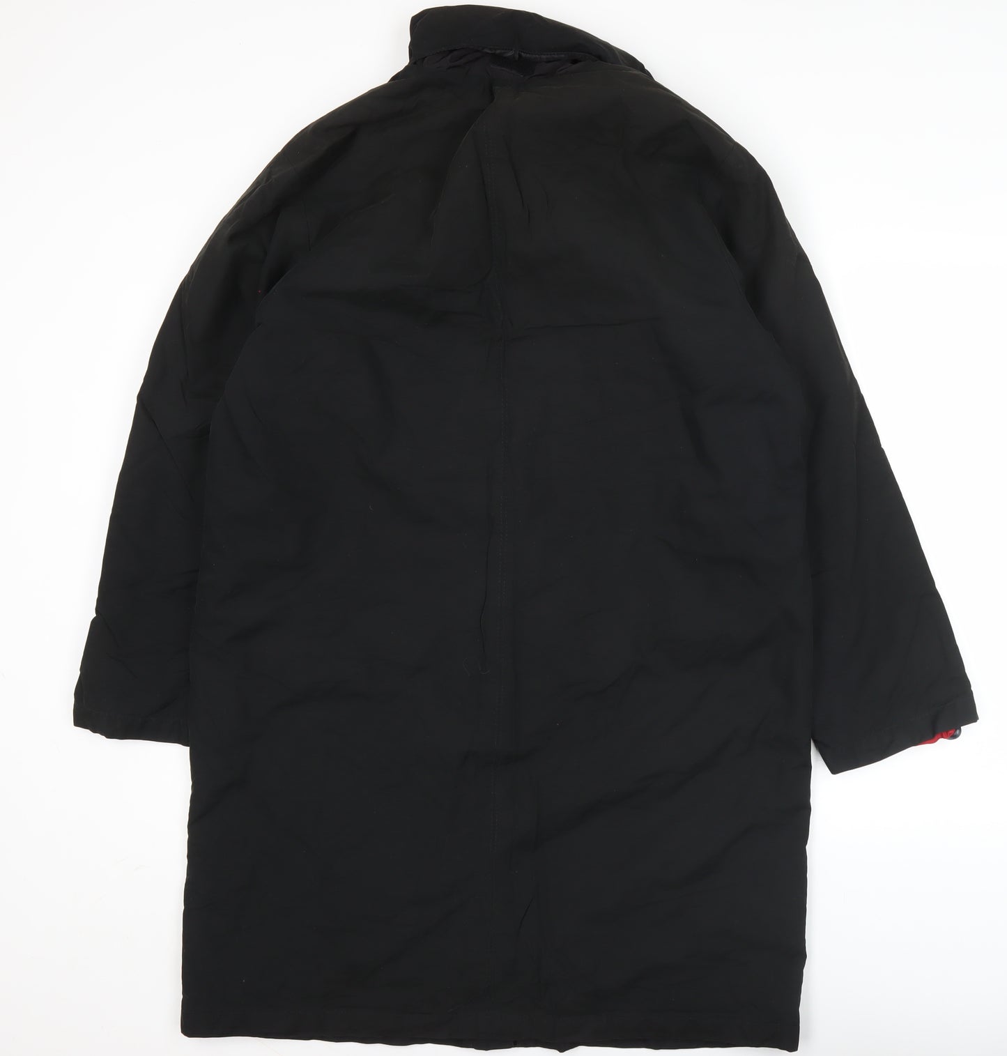 Marks and Spencer Women’s Black Cotton Blend Long Overcoat Size 12