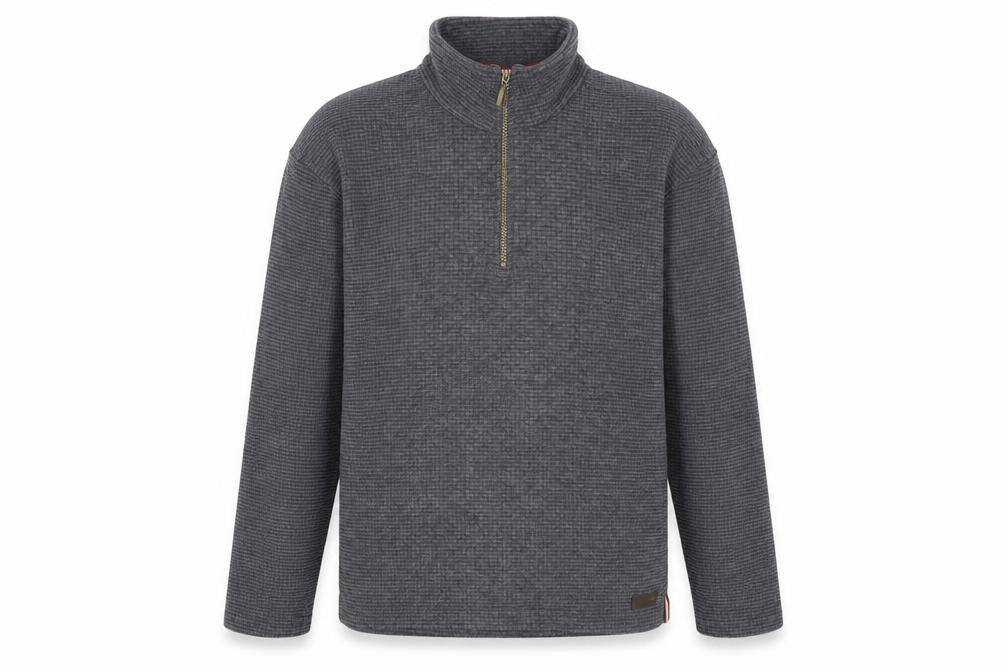 Regatta Men’s Grey Fleece Pullover Sweatshirt L 1/2 Zip Hiking