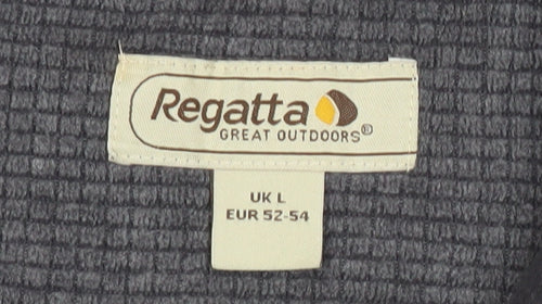 Regatta Men’s Grey Fleece Pullover Sweatshirt L 1/2 Zip Hiking