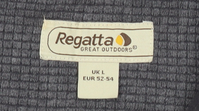 Regatta Men’s Grey Fleece Pullover Sweatshirt L 1/2 Zip Hiking