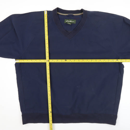 Eddie Bauer Men’s Blue V-Neck Pullover Sweatshirt Size L