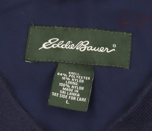 Eddie Bauer Men’s Blue V-Neck Pullover Sweatshirt Size L