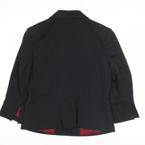 Precis Petite Womens Black Size 14 Suit Jacket Blazer Regular Fit