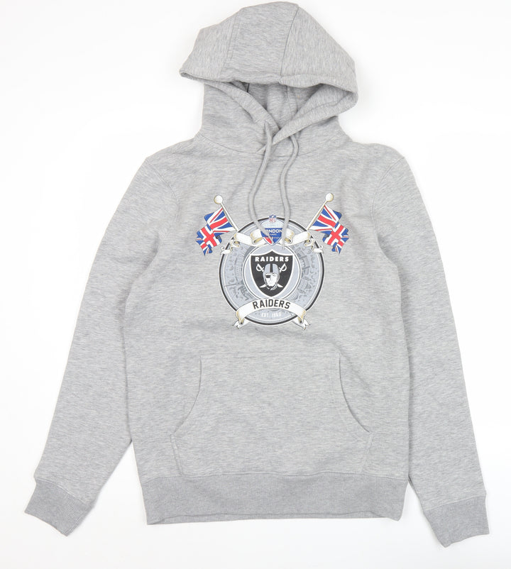 Fanatics Men’s Grey Raiders NFL Hoodie Pullover Size M Sportswear