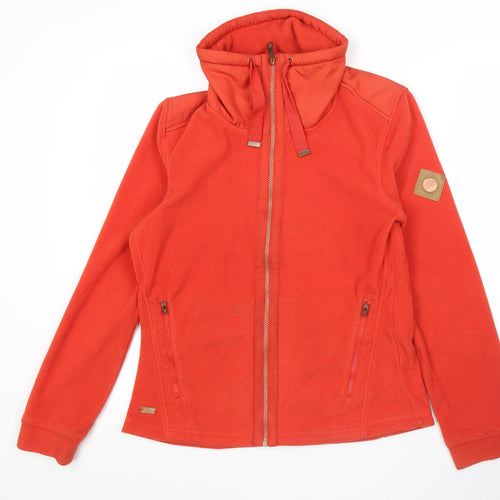 Regatta Women’s Red Fleece Jacket Size 10 Hooded Outdoor Zip Up