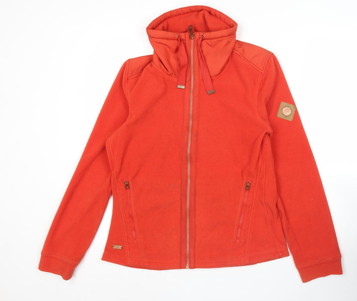 Regatta Women’s Red Fleece Jacket Size 10 Hooded Outdoor Zip Up