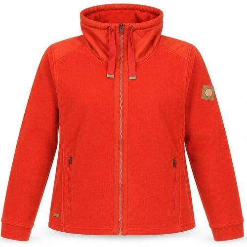 Regatta Women’s Red Fleece Jacket Size 10 Hooded Outdoor Zip Up